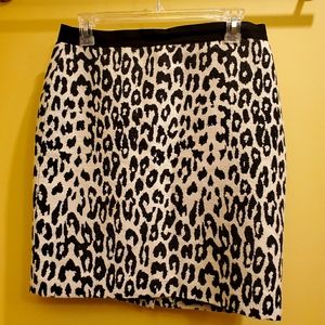 Ann Taylor Leopard Winter Skirt